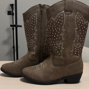 Brown Little Girls Cowboy Boots